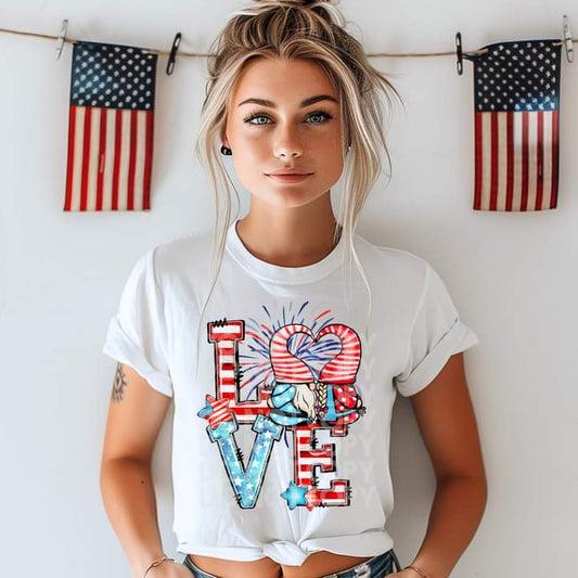 Patriotic Love Gnomes Tee