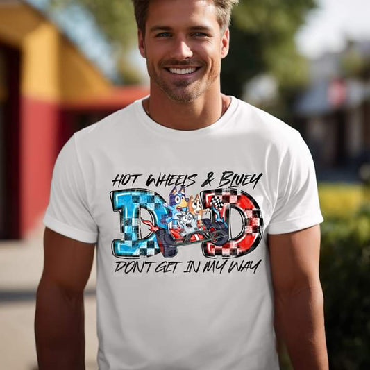 Hot Wheels and Blue Kinda Dad T-shirt
