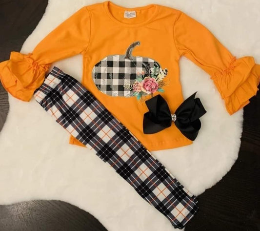 Pumpkin plaid set