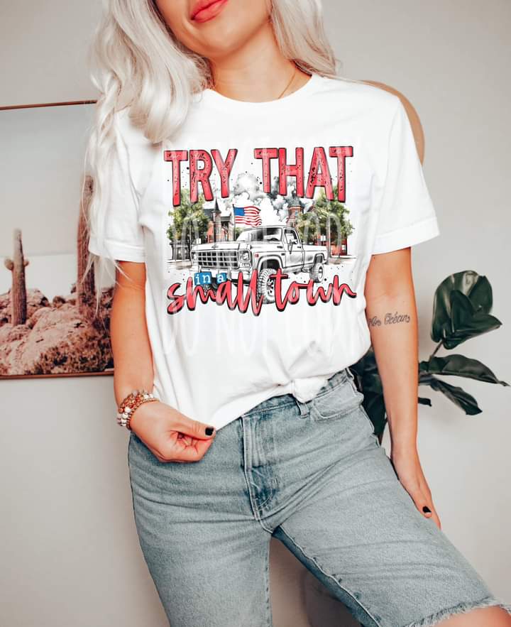 Try That in a Small Town Truck Tee