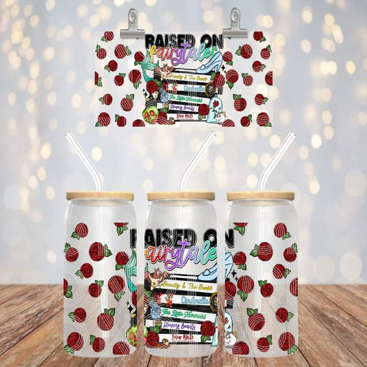 Raised on Fairytales Glass Tumbler