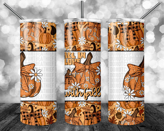 Fall in Love with Fall Pumpkins Tumbler