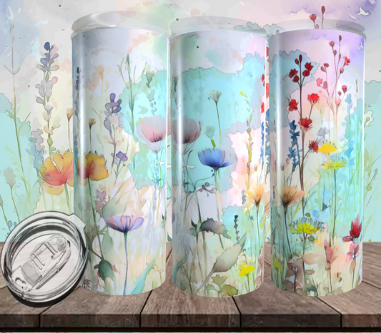 Floral Watercolor Tumbler