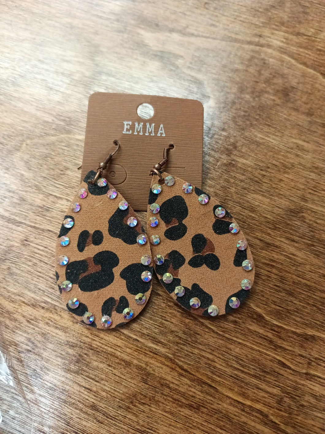 Leopard Rhinestone Earrings