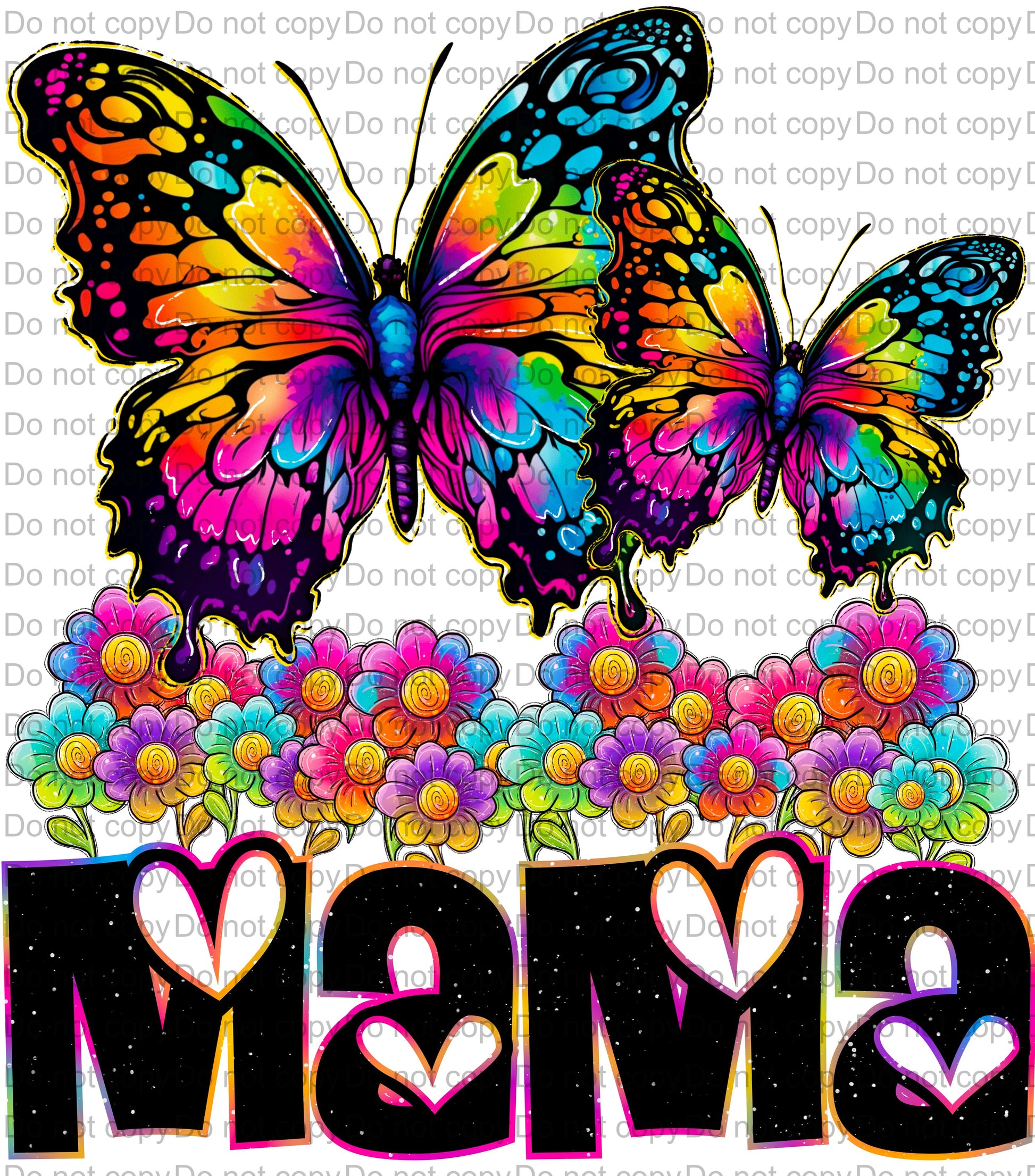 Mama Butterfly Sublimation Transfer