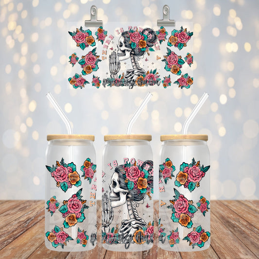 Power of a Praying Mama Glass Tumbler
