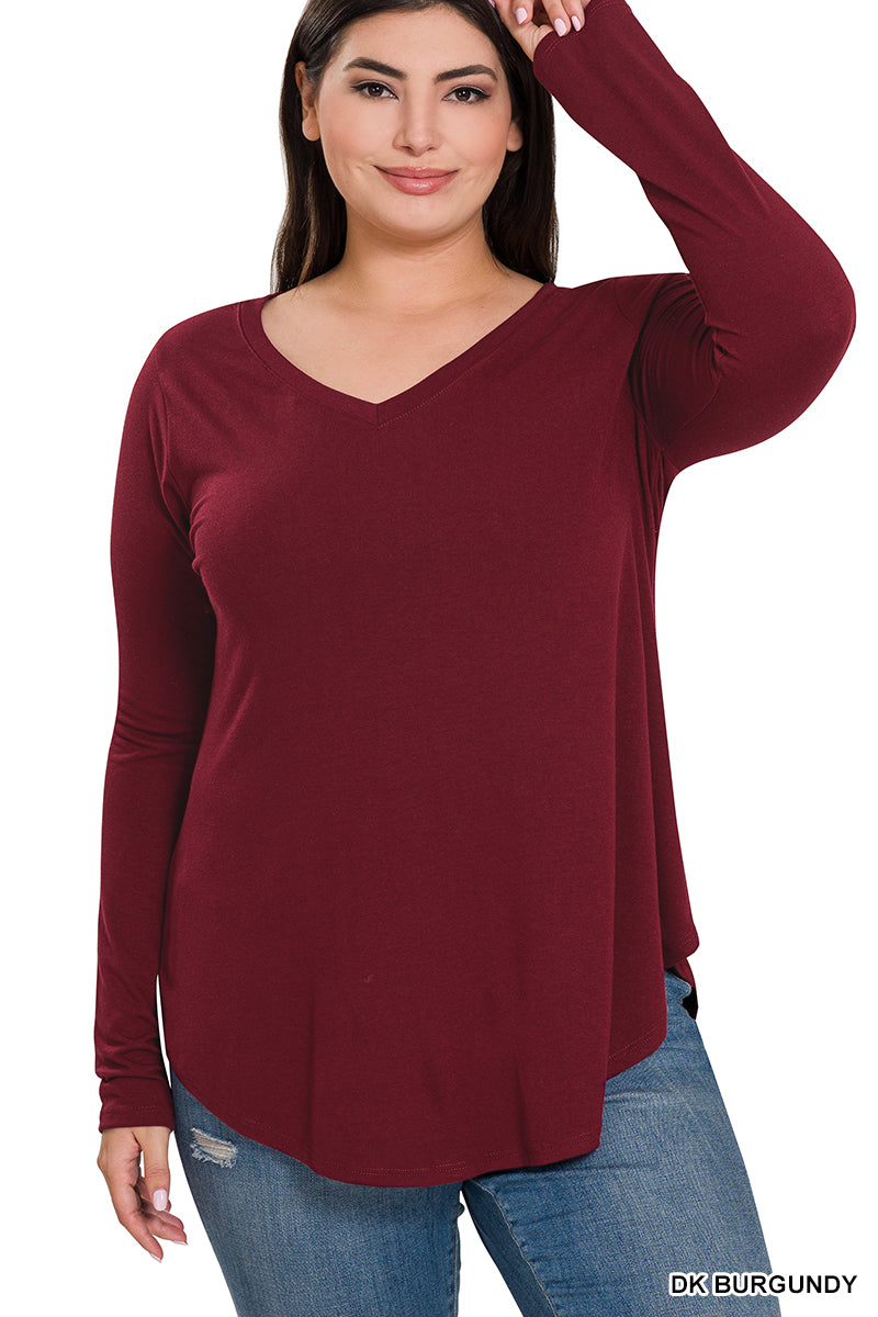 V-Neck Long Sleeve Tunic