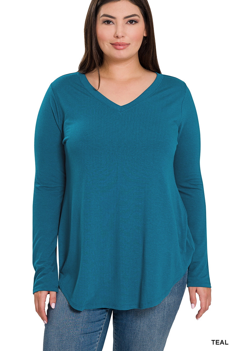 V-Neck Long Sleeve Tunic