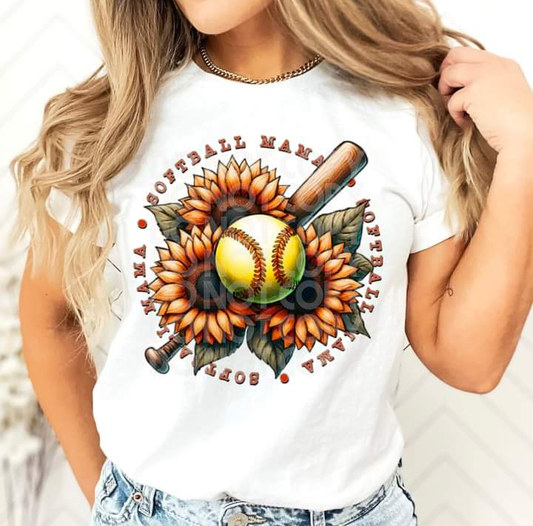 Softball Mama Flower Tee