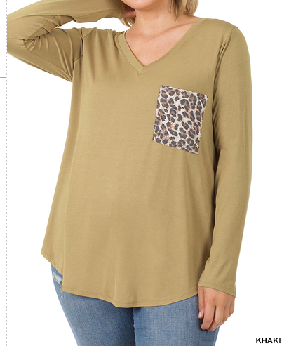 Khaki Leopard Pocket Tunic