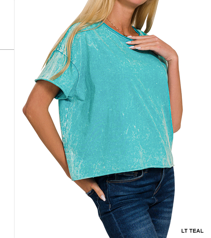 Mineral Wash Tunic-Cropped