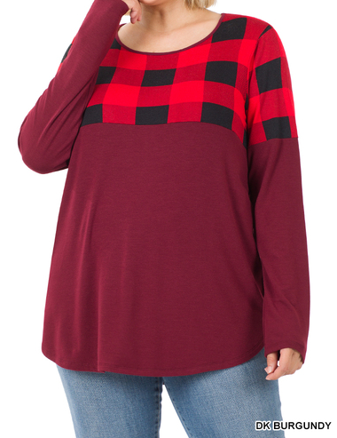 Plaid Color Block Tunic