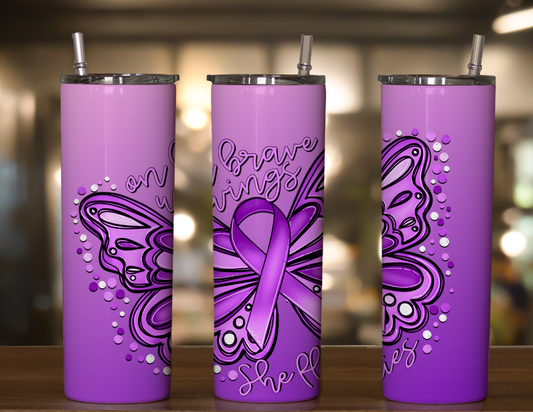 On Brave Wings She Flies DV Tumbler