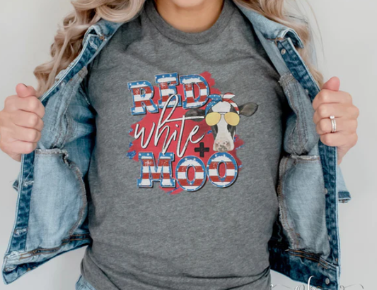 Red White & Moo Tee