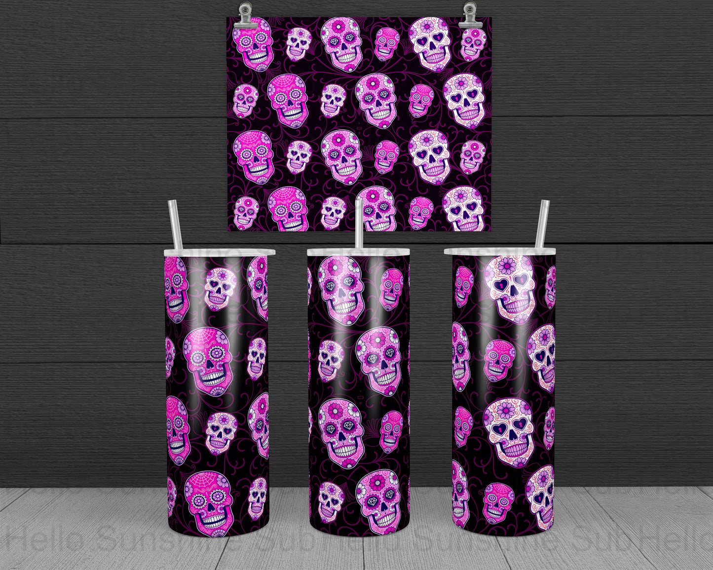 Sugar Skulls Pink & Red