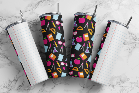 Teacher Patterns Tumbler