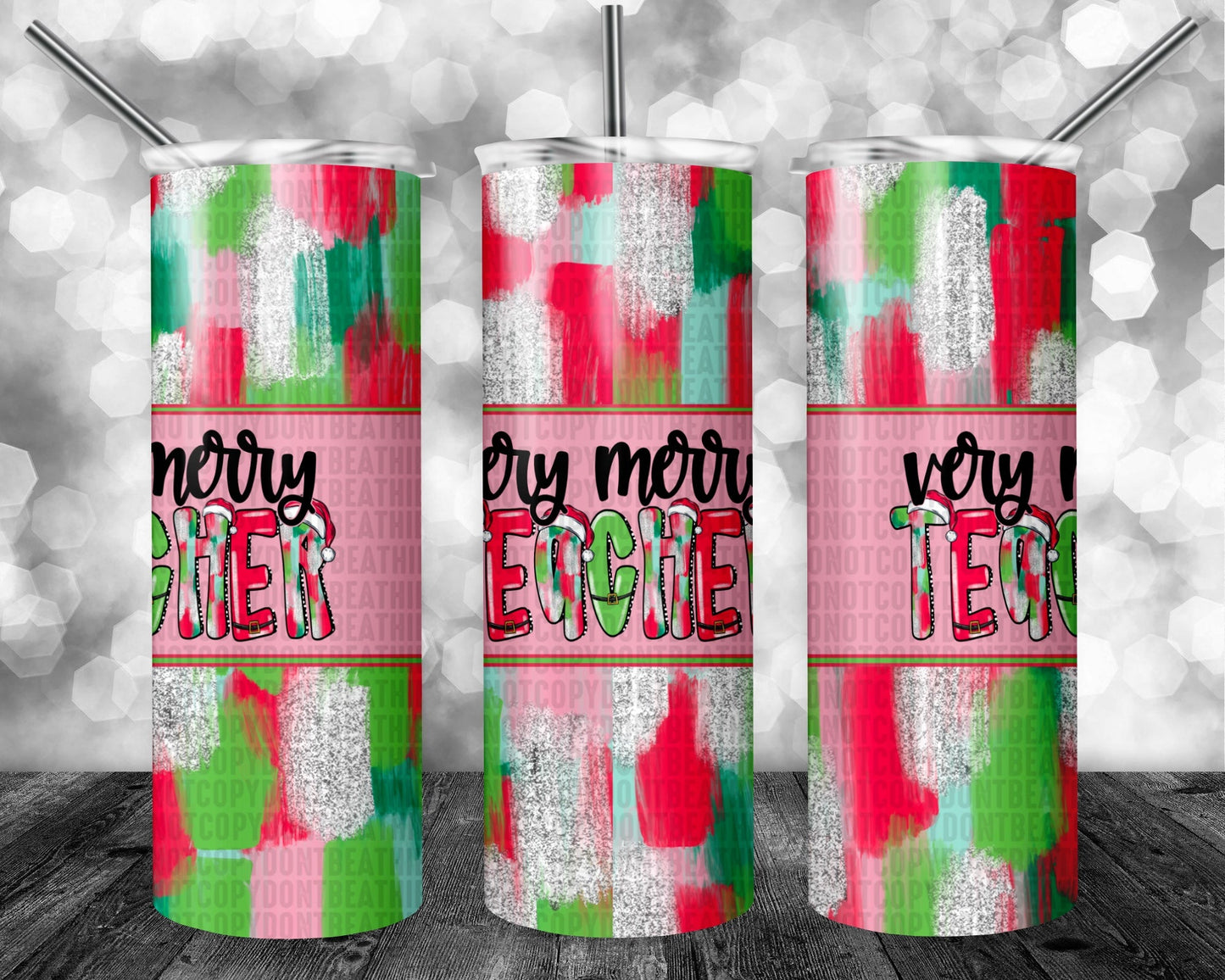 Very Merry Mama Aunt etc Pink Tumbler