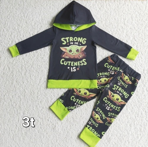 Strong and cute hoodie set