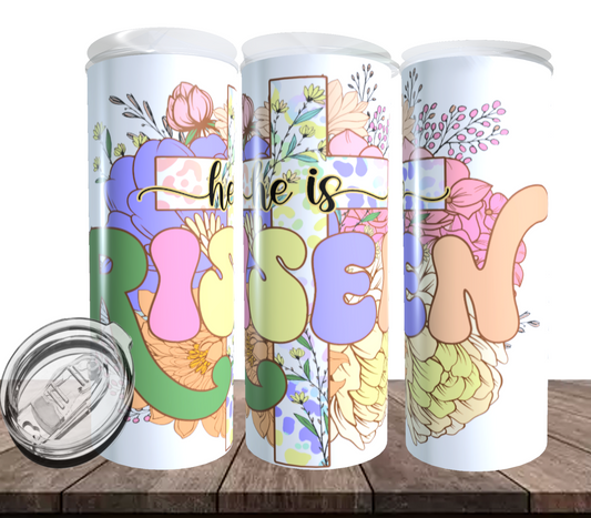 He is Risen Floral Tumbler