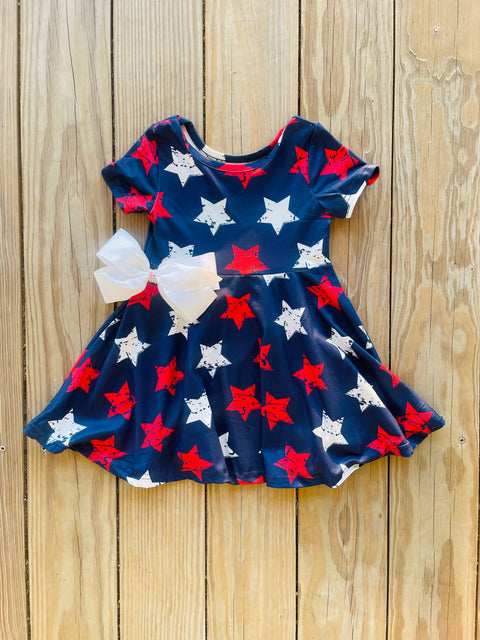 Navy star dress