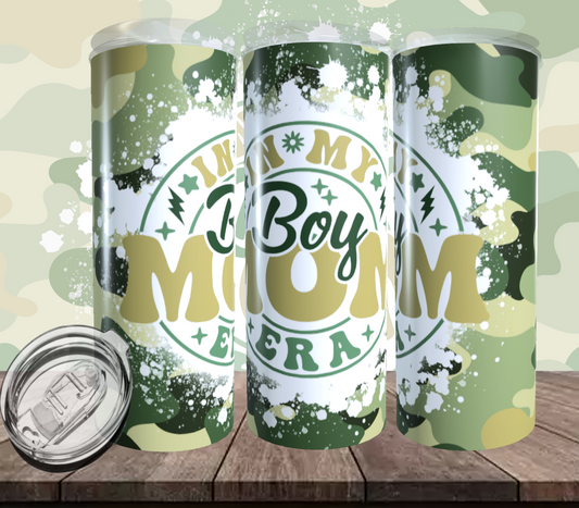 In My Boy Mom Era Camo Tumbler