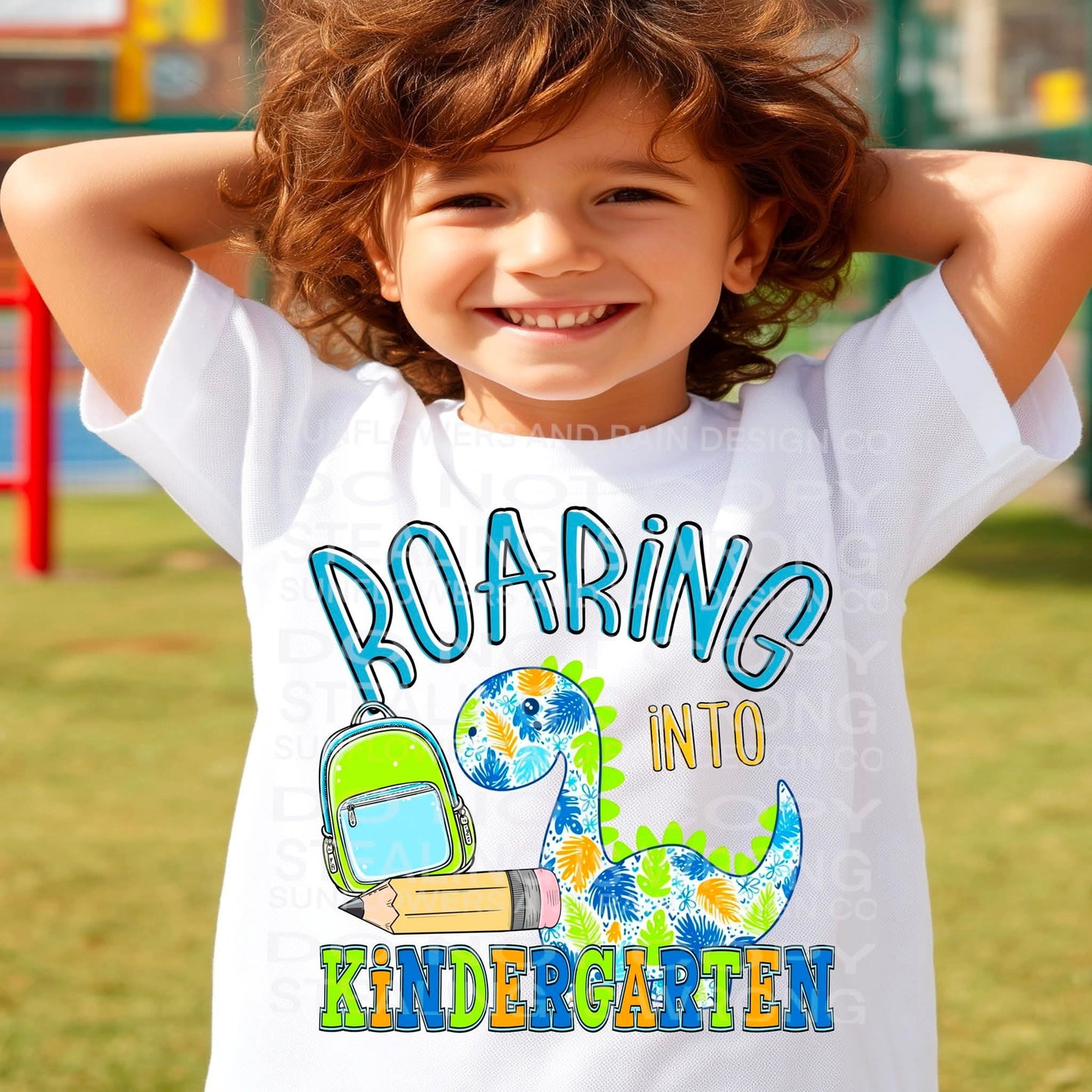 Roaring Into Boy Dino Tee