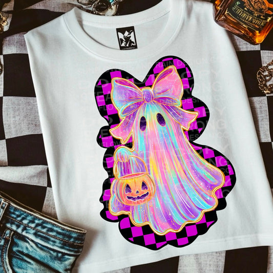 Shimmer Ghostie with Bow Tee