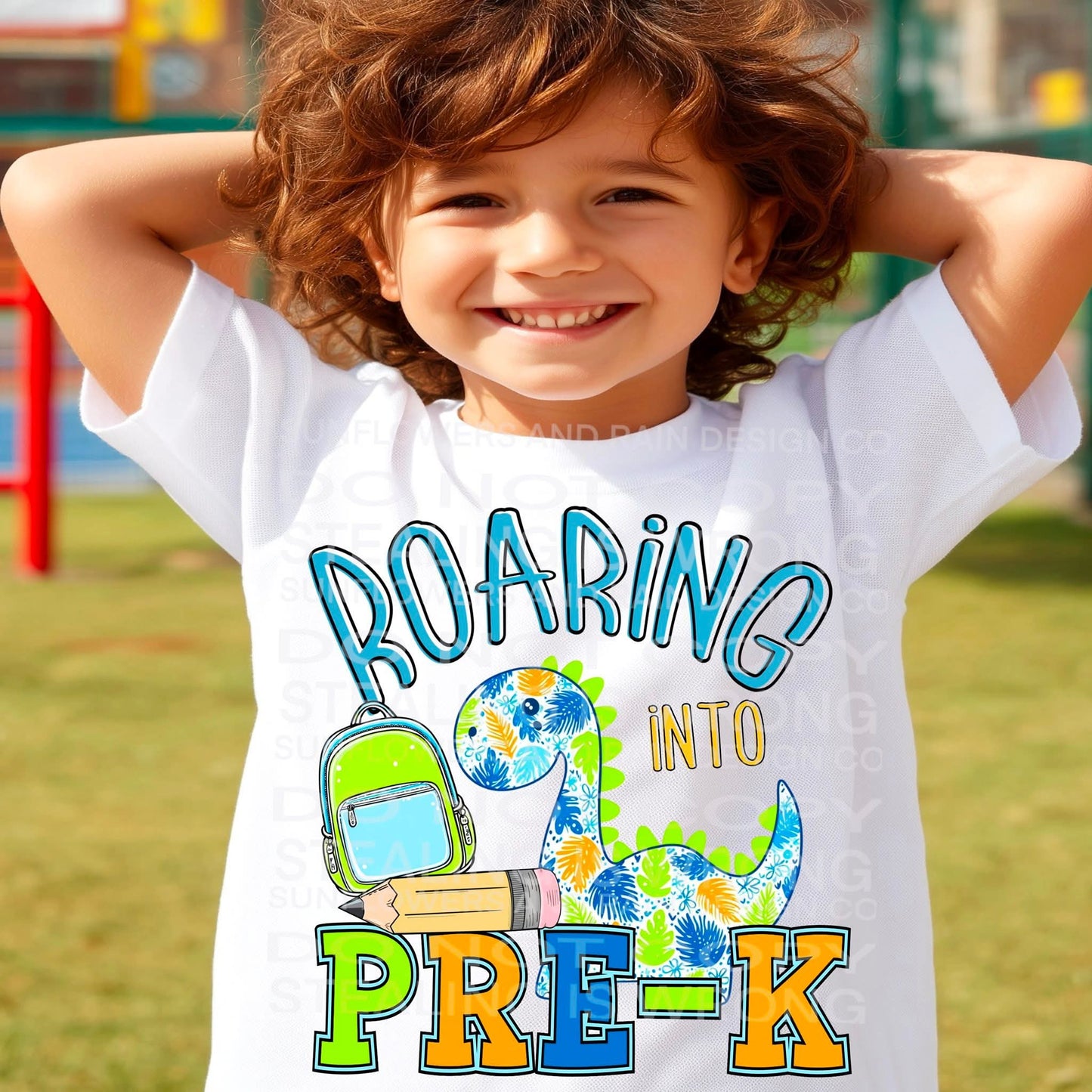 Roaring Into Boy Dino Tee
