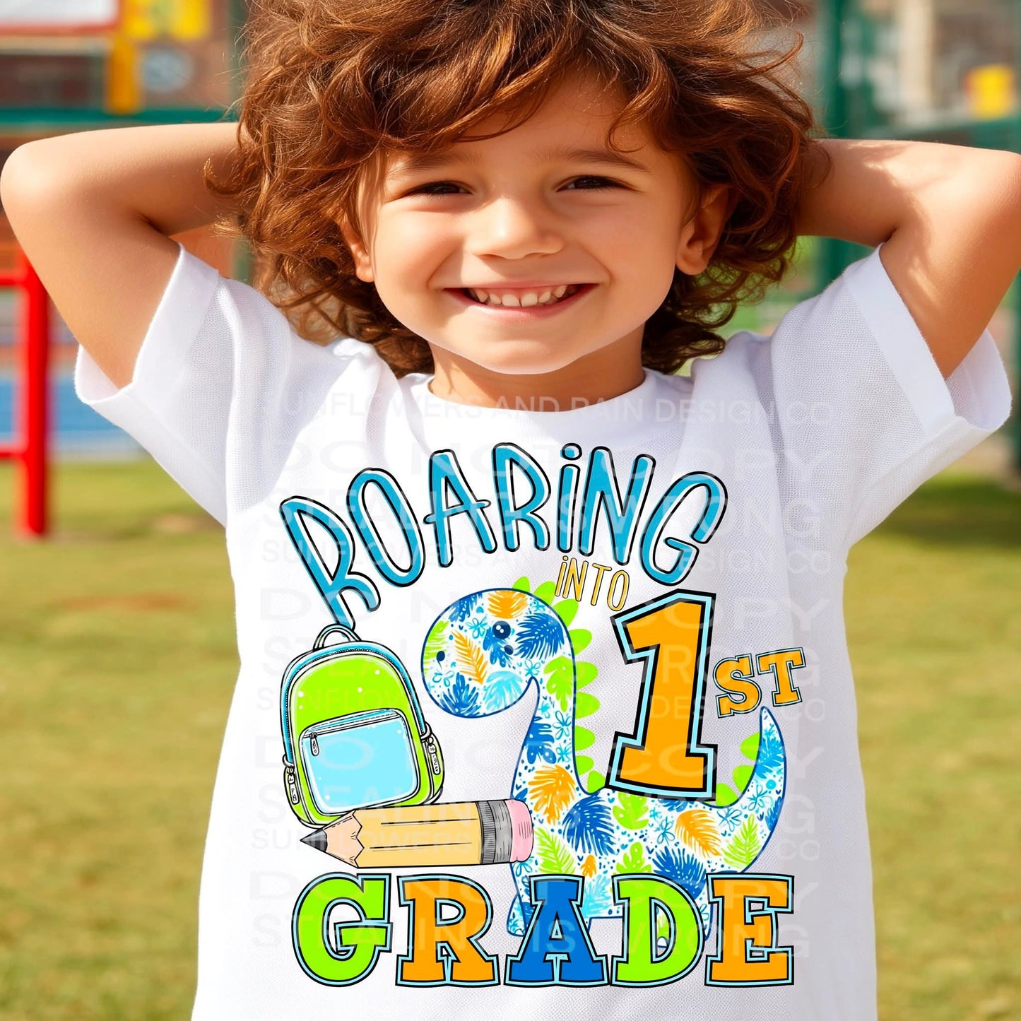 Roaring Into Boy Dino Tee