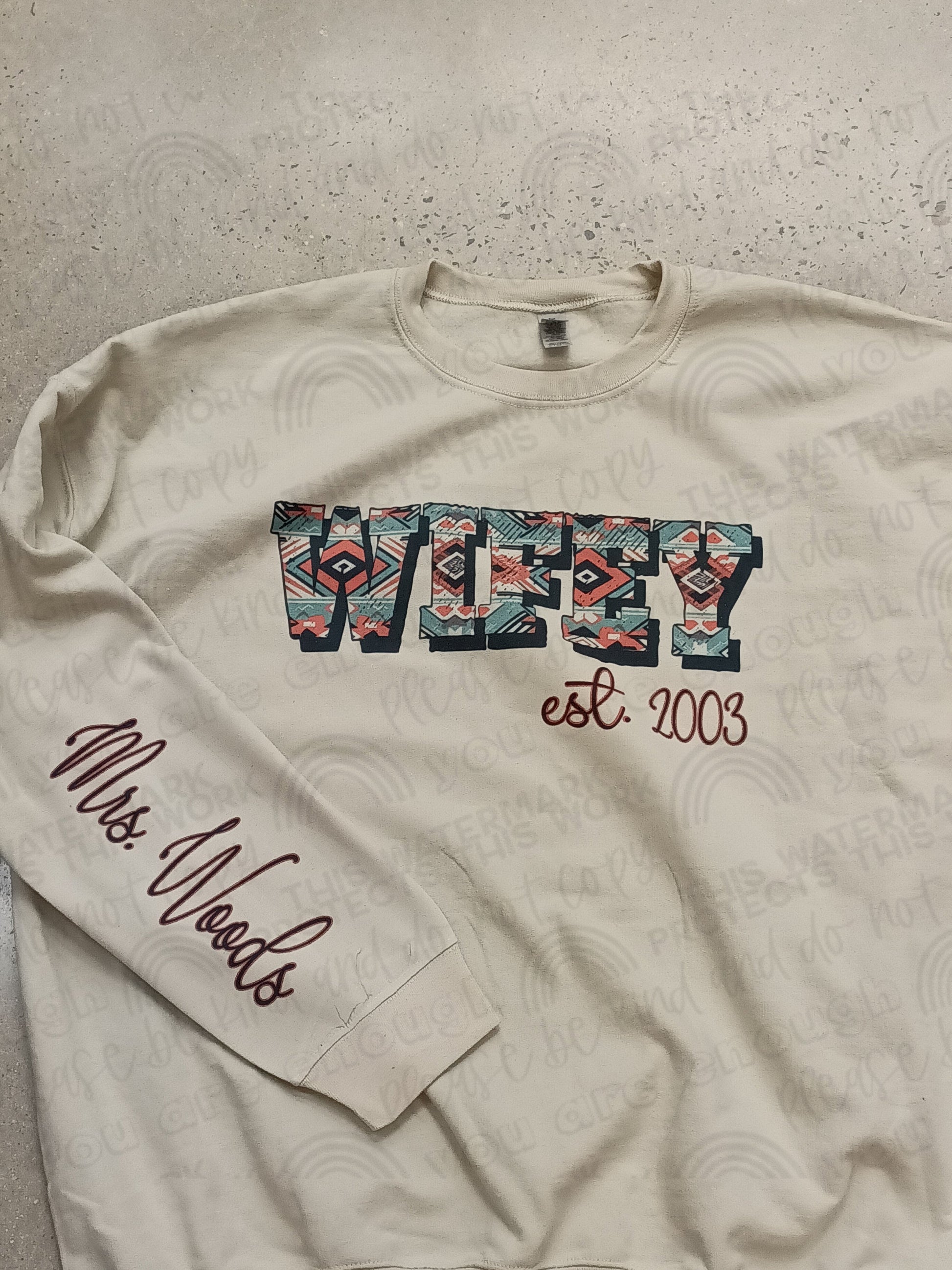 Wifey Est Tee or Crew