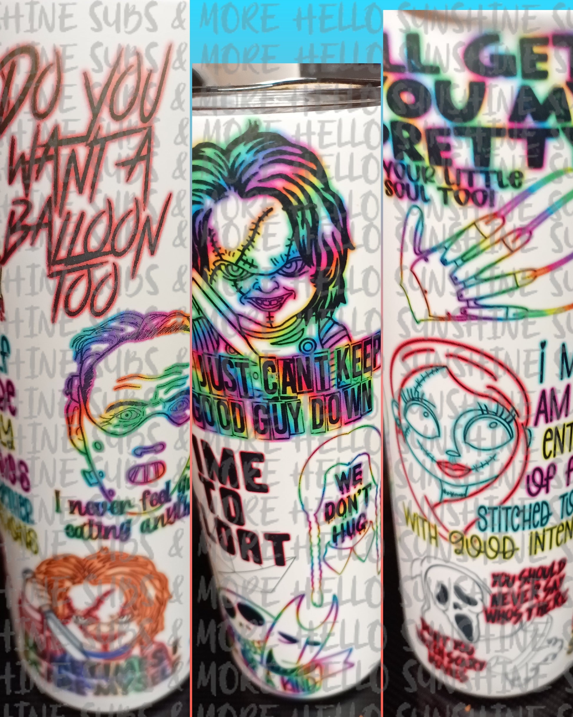 Neon Horror Tumbler