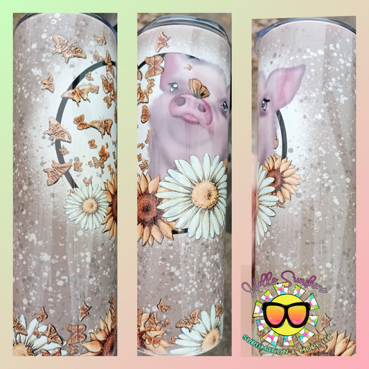 Piggy & Butterfly Tumbler