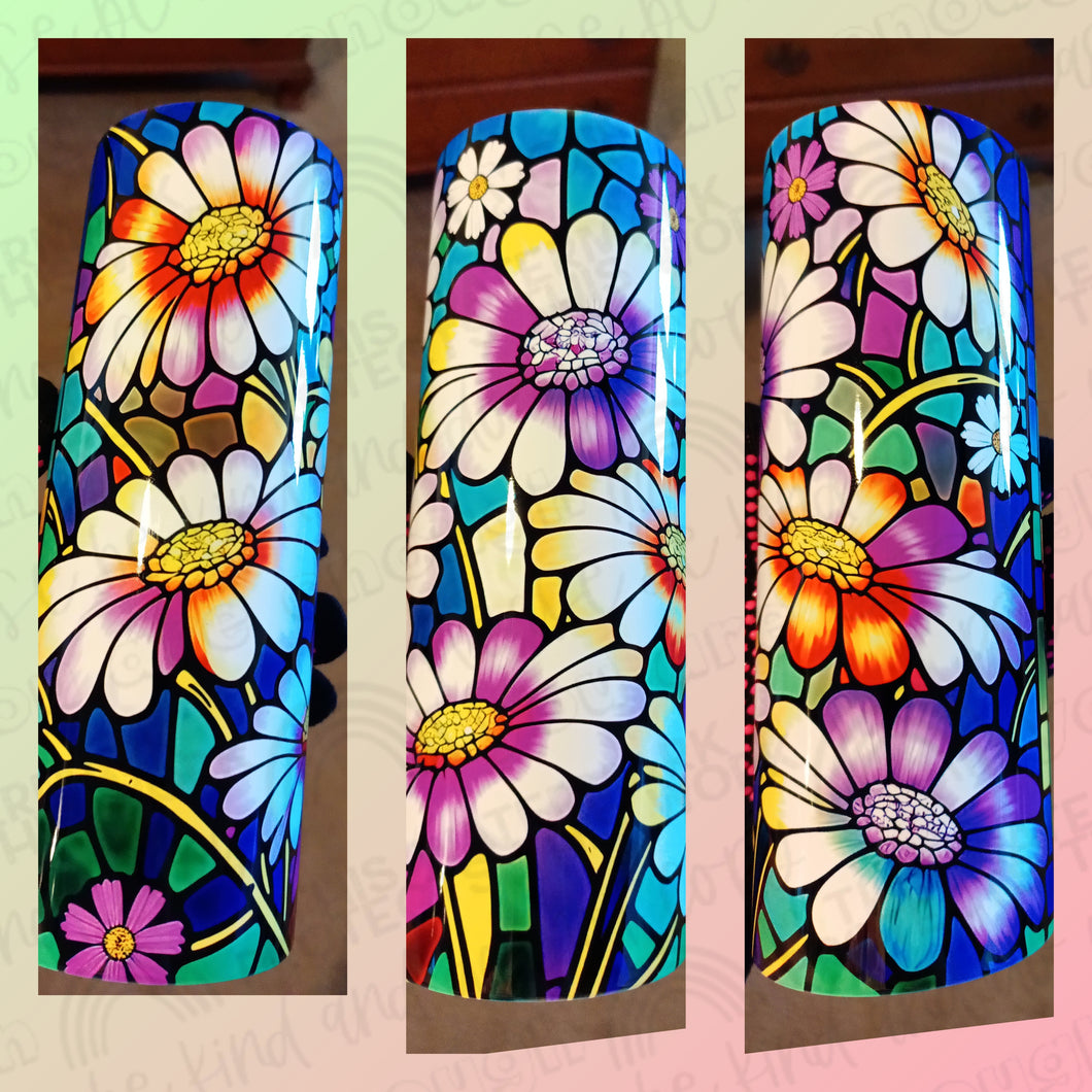 Daisy Stained-Glass Tumbler