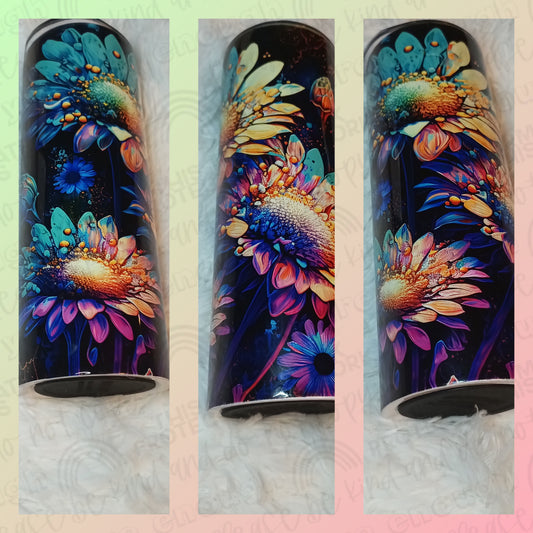 Daisy Alcohol Ink Tumbler