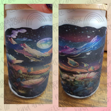 Flowers in Field Glass Tumbler