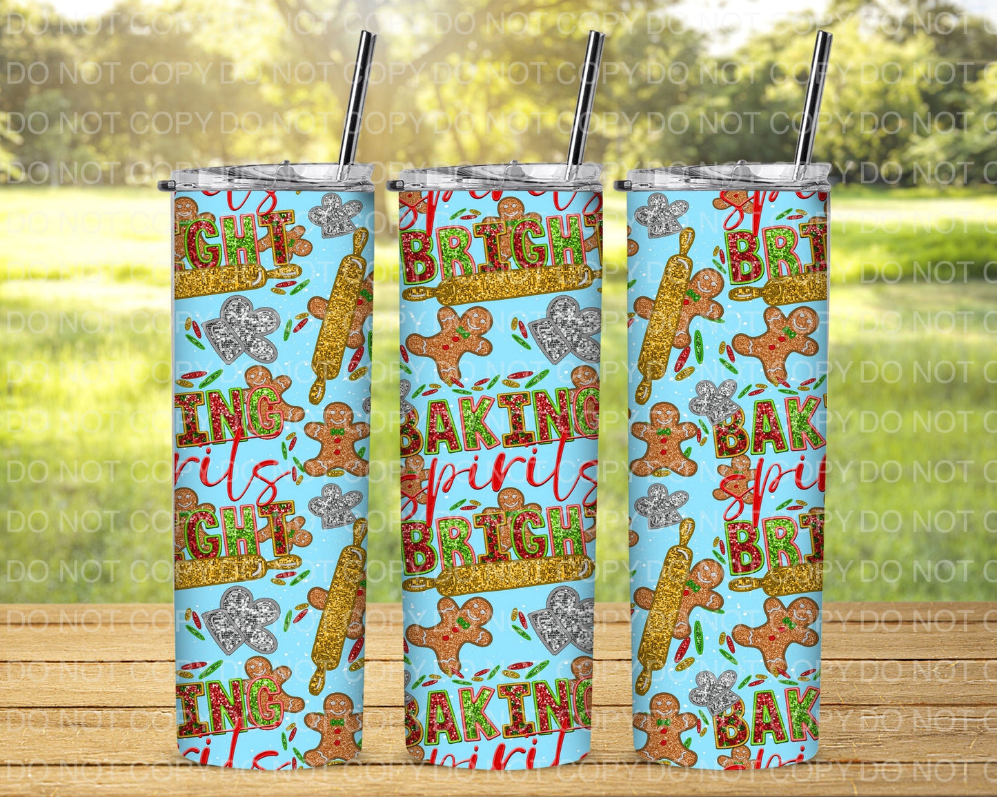 Glitter Baking Spirits Bright Tumbler