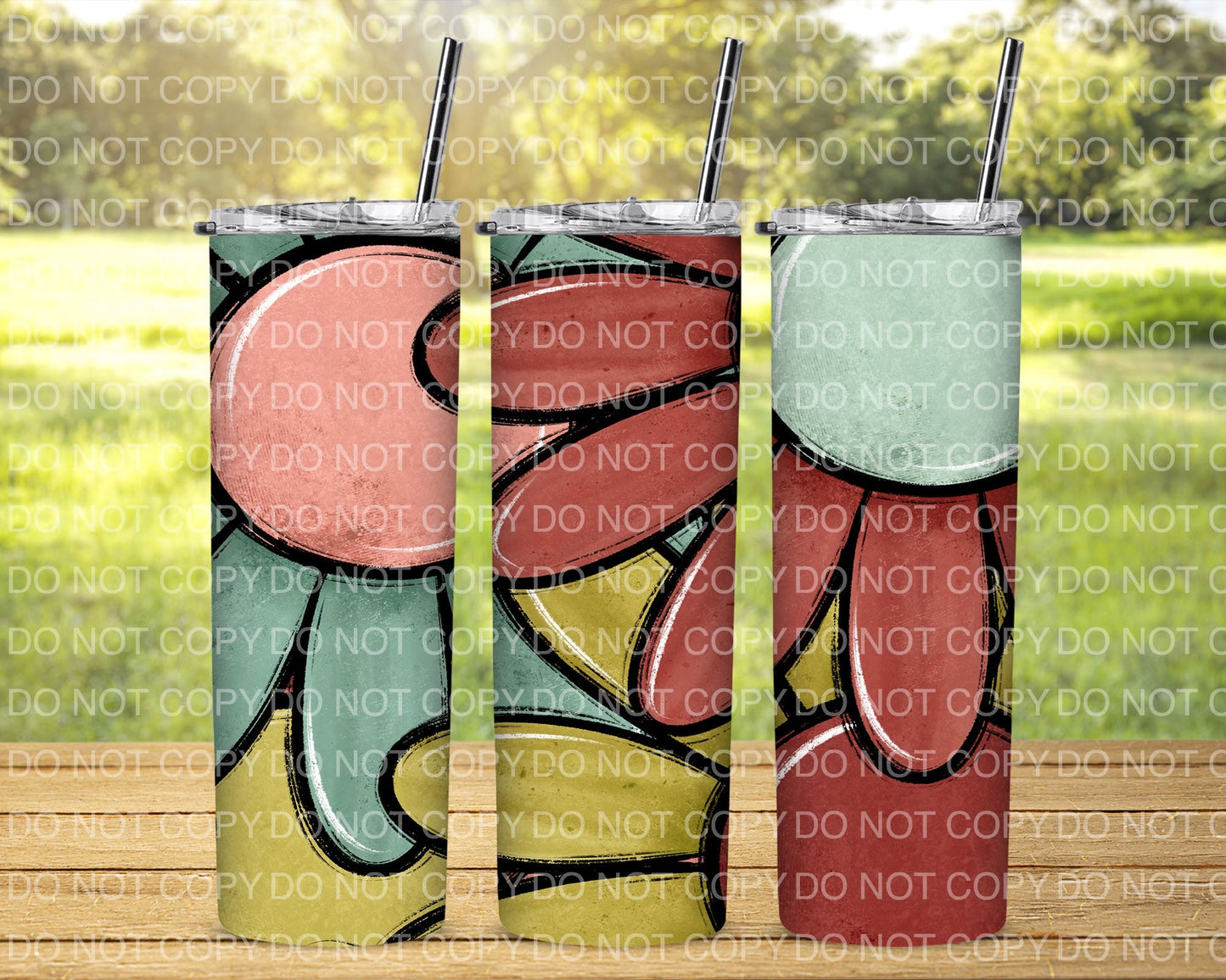 Groovy Floral Tumbler