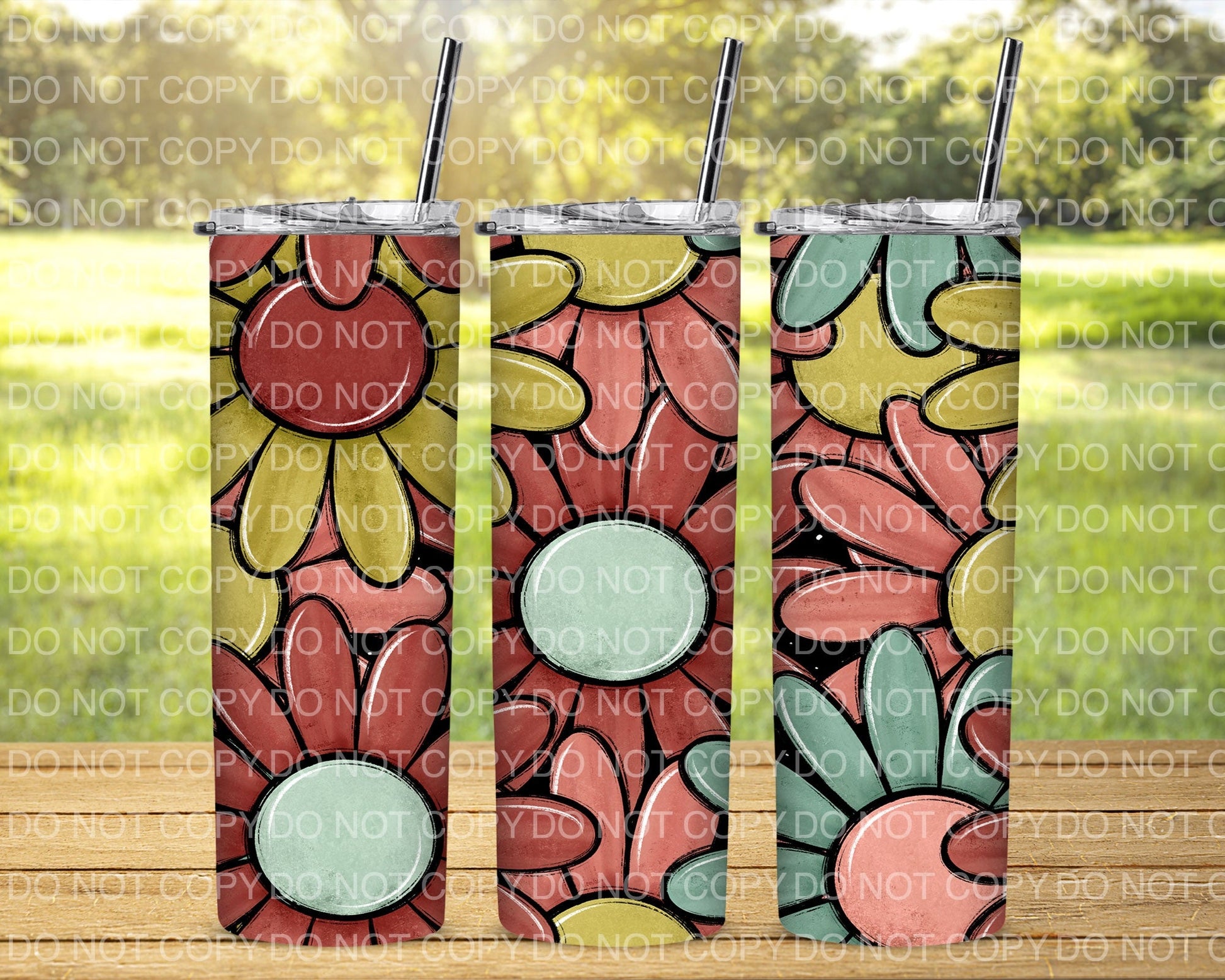 Groovy Floral Tumbler