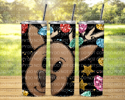 Glitter Reindeer Tumbler/Kids cup