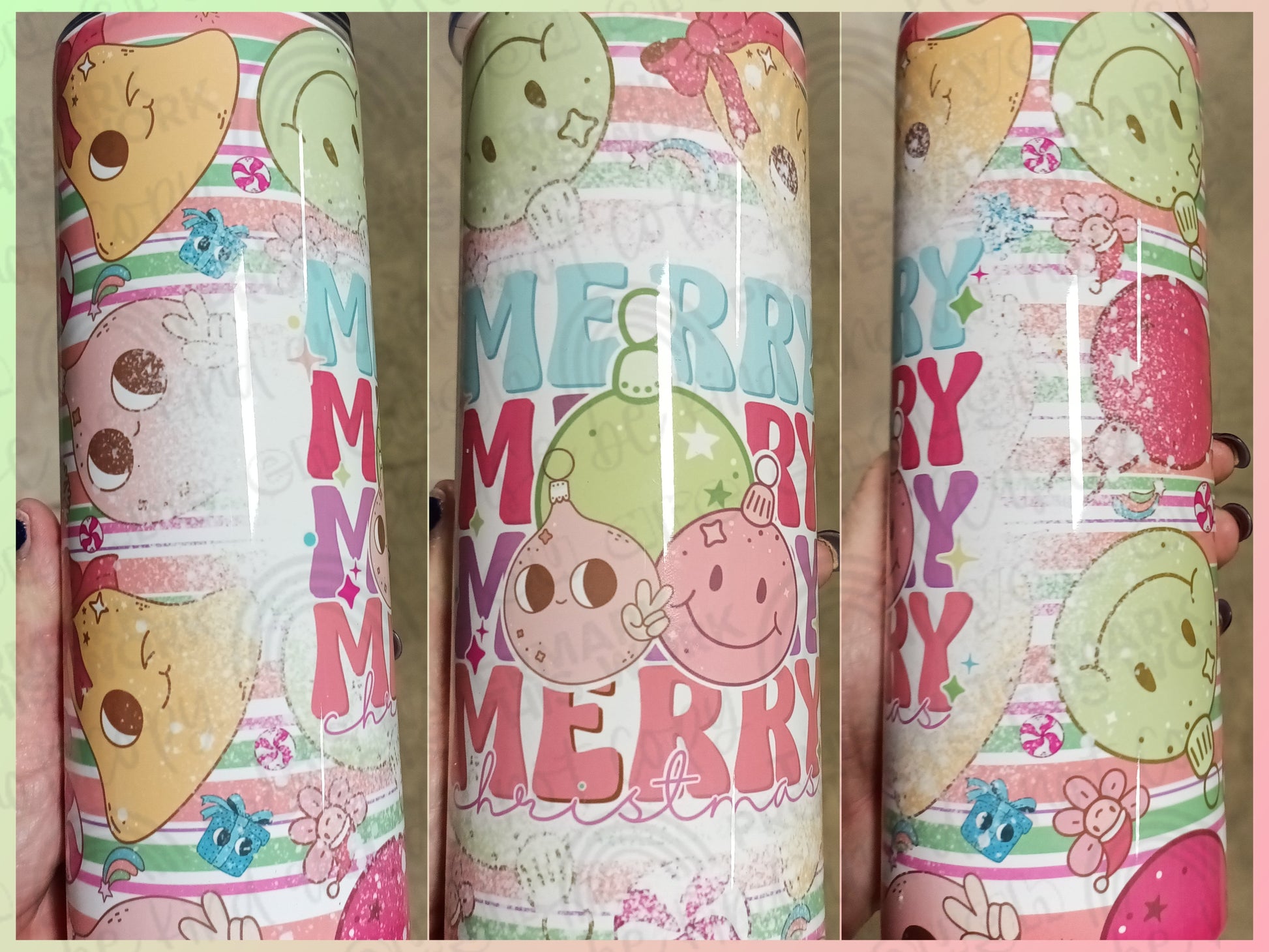 Retro Merry Bulbs Tumbler