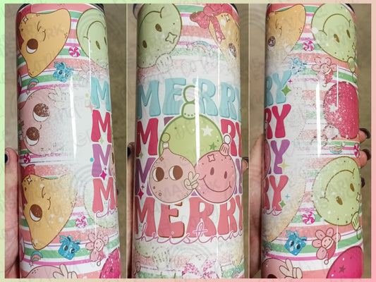 Retro Merry Bulbs Tumbler