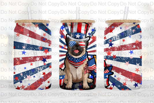 American Pug Glass Tumbler