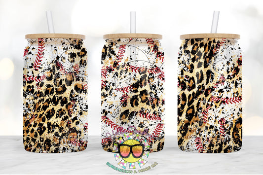 Baseball Leopard Glass
