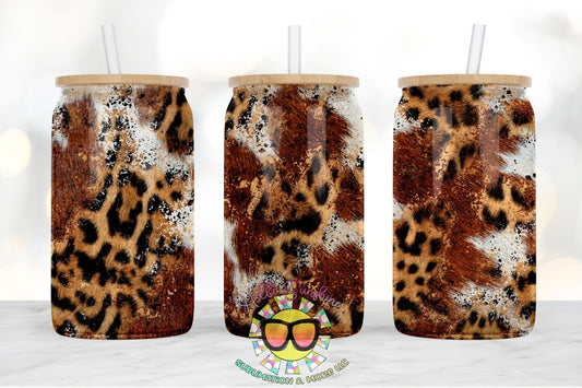 Cowhide Leopard Glass