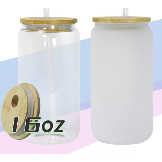 16 oz Glass Sublimation Can