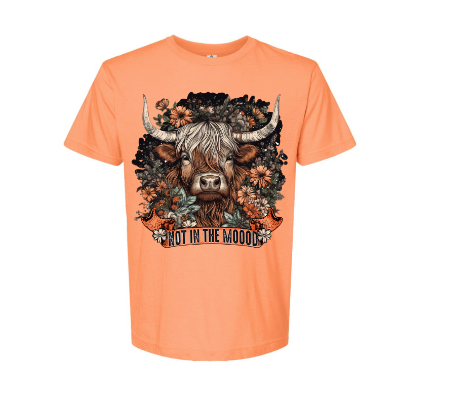 Not In the Mood Highland Cow Tee