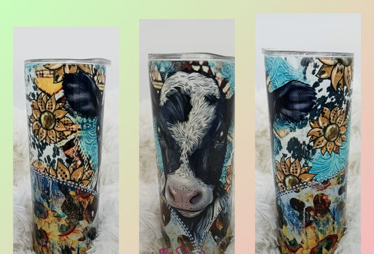 Cow sunflower Tumbler