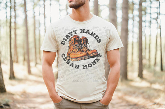 Dirty Hands Construction Boots Tee