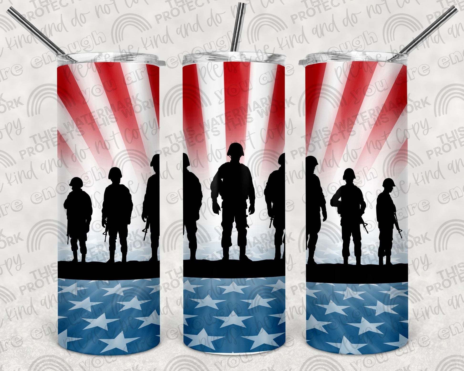 America Soldier Tumbler