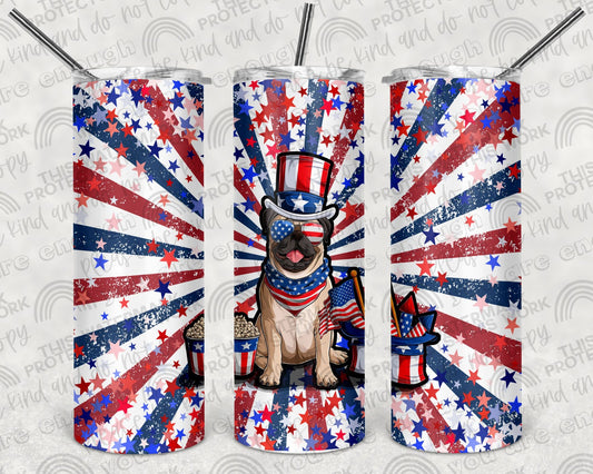 American Pug Burst Tumbler